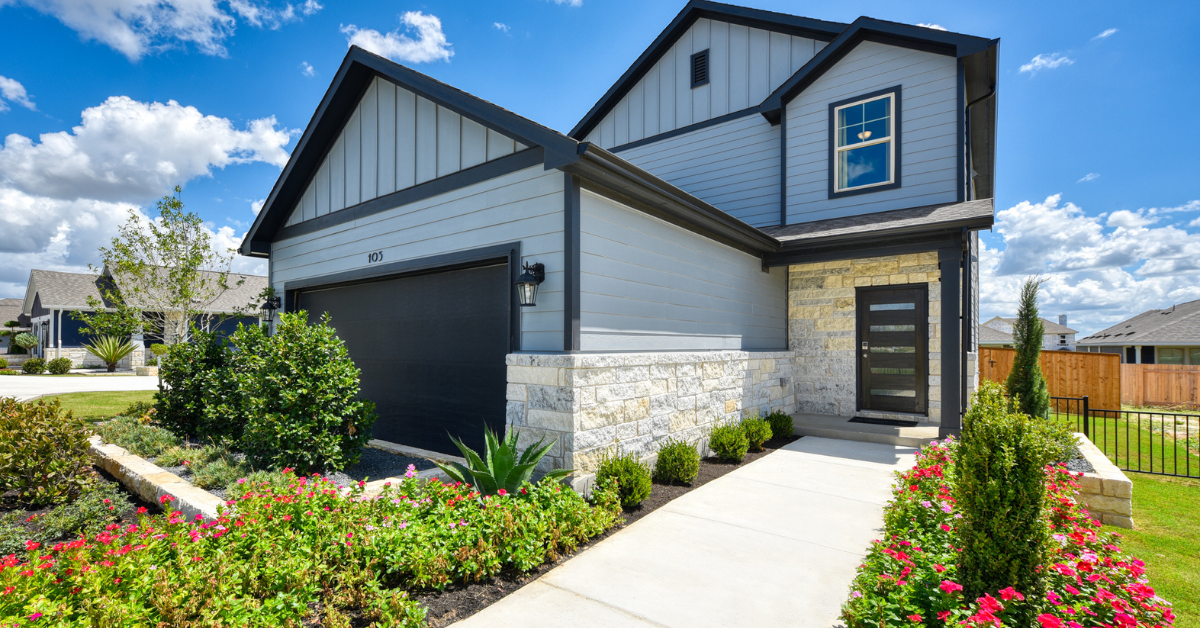 Modern Farmhouse Exterior with Contrasting Trim