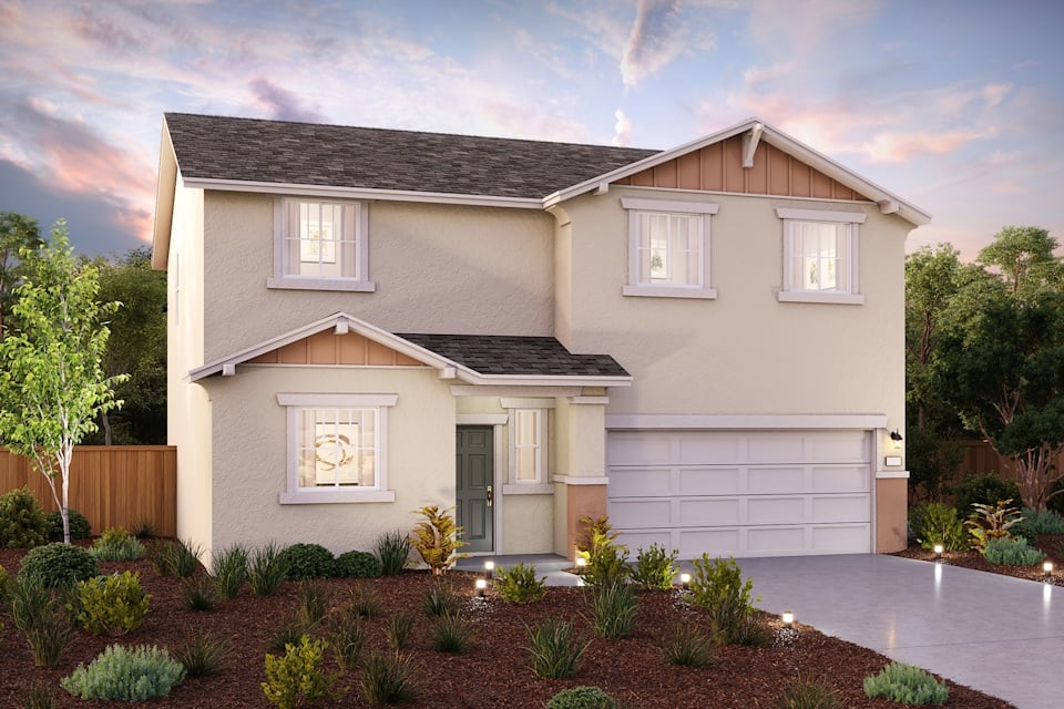 liberty hill, marigold elevation b rendering, right swing, tulare, ca