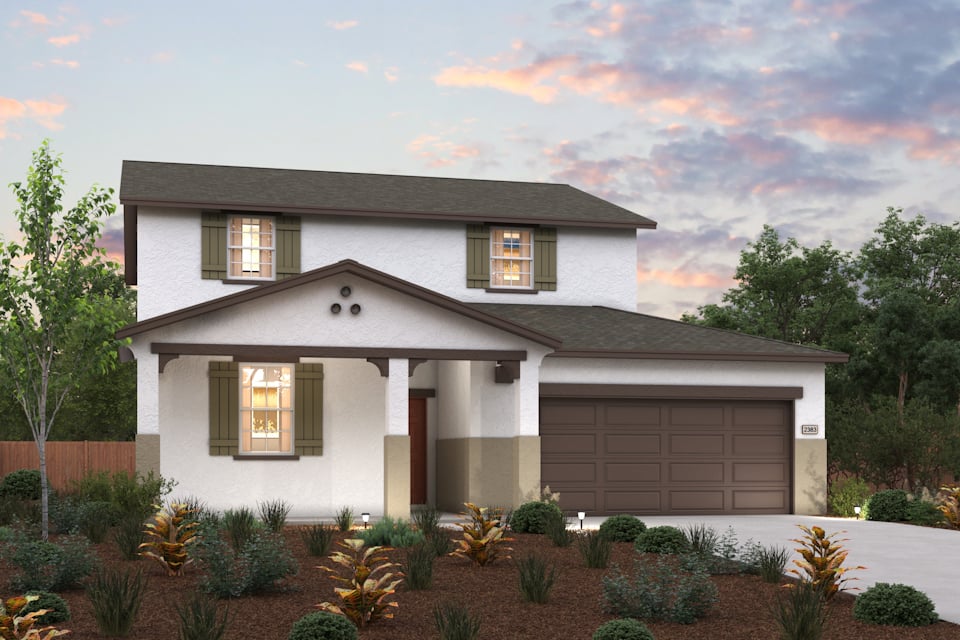 live oak, orchid elevation a rendering, right swing, hanford, ca