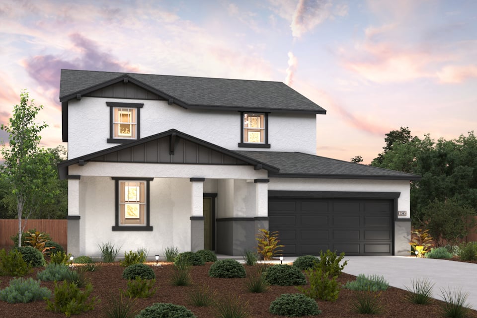 live oak, orchid elevation b rendering, right swing, hanford, ca