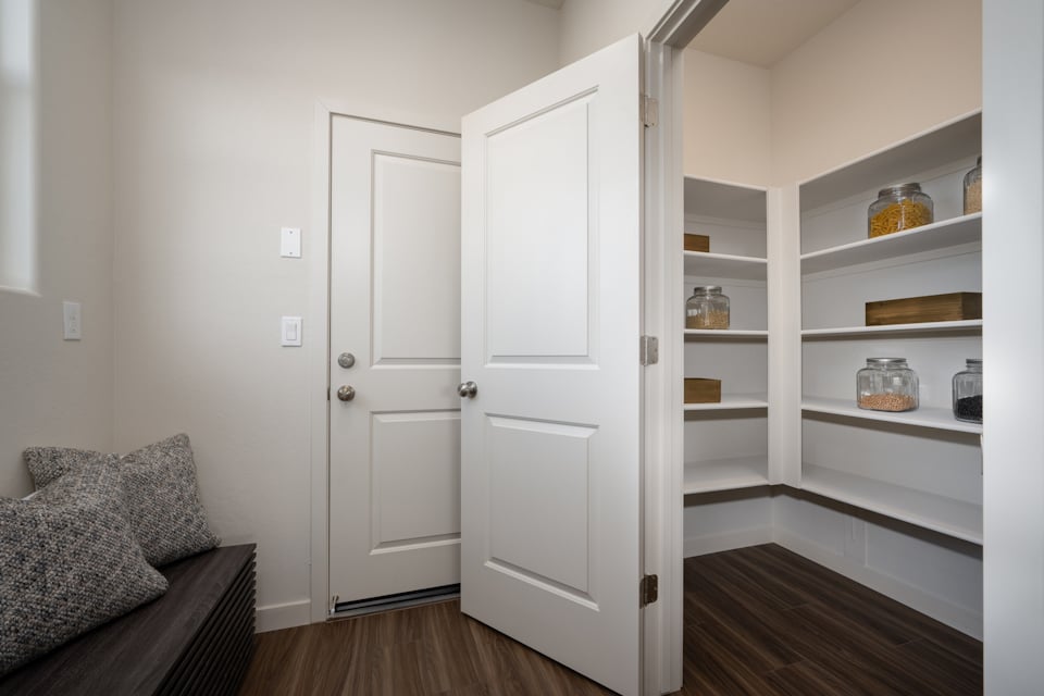live oak, orchid model mudroom and pantry, hanford, ca