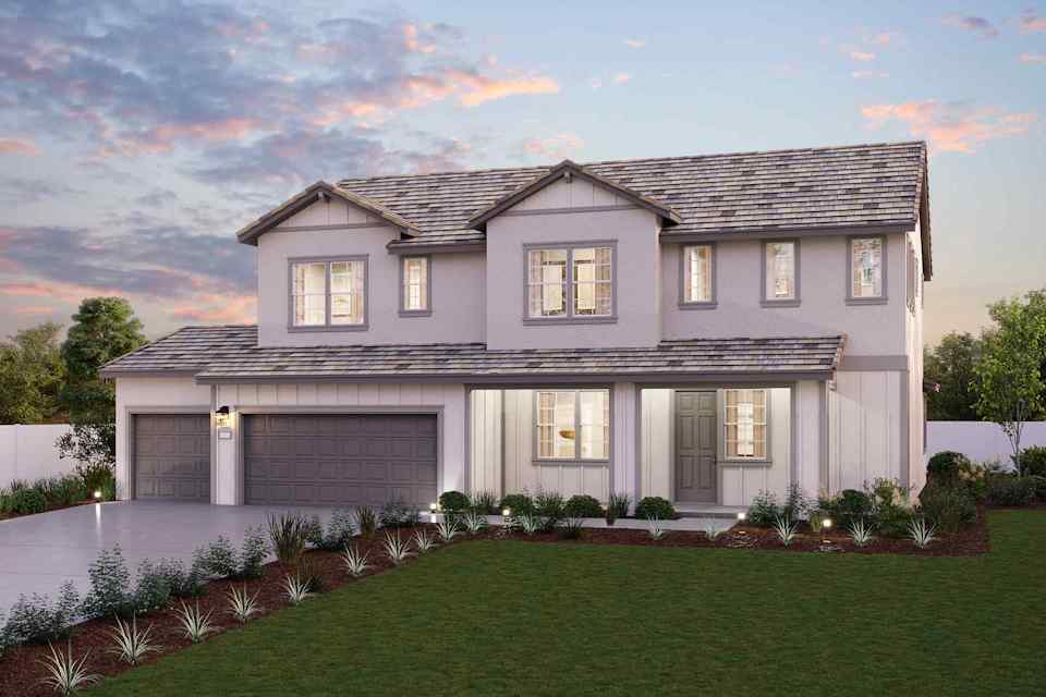 Plan 3 elevation A exterior rendering at Promontory at Ridgemark by Century Communities