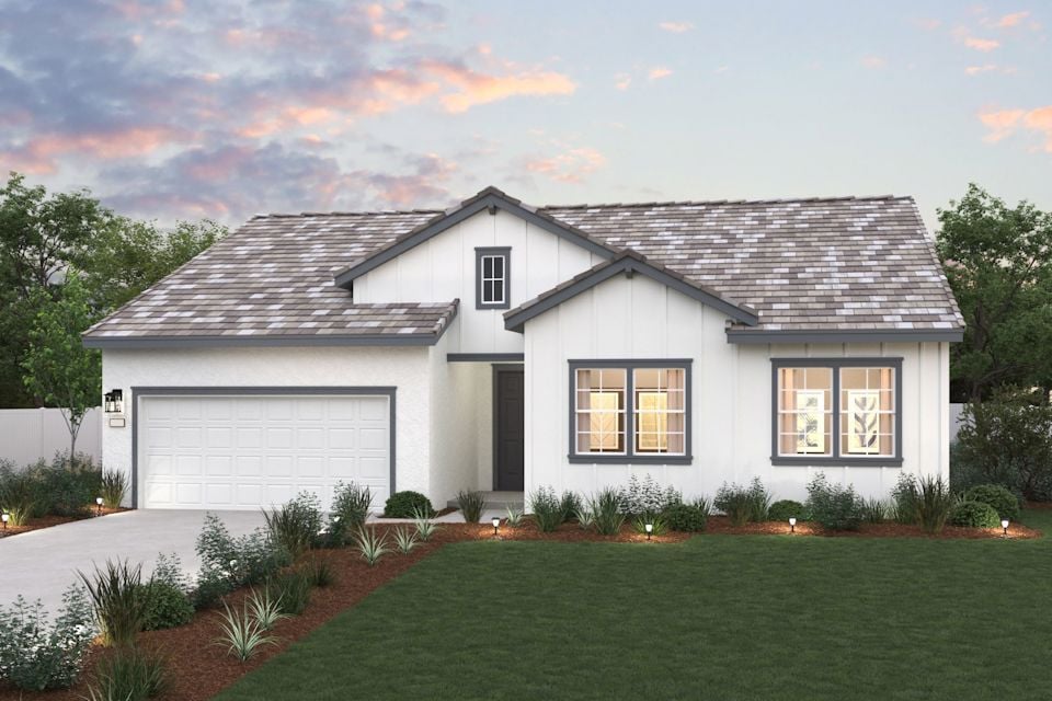 Plan 5 elevation A exterior rendering at Promontory at Ridgemark by Century Communities