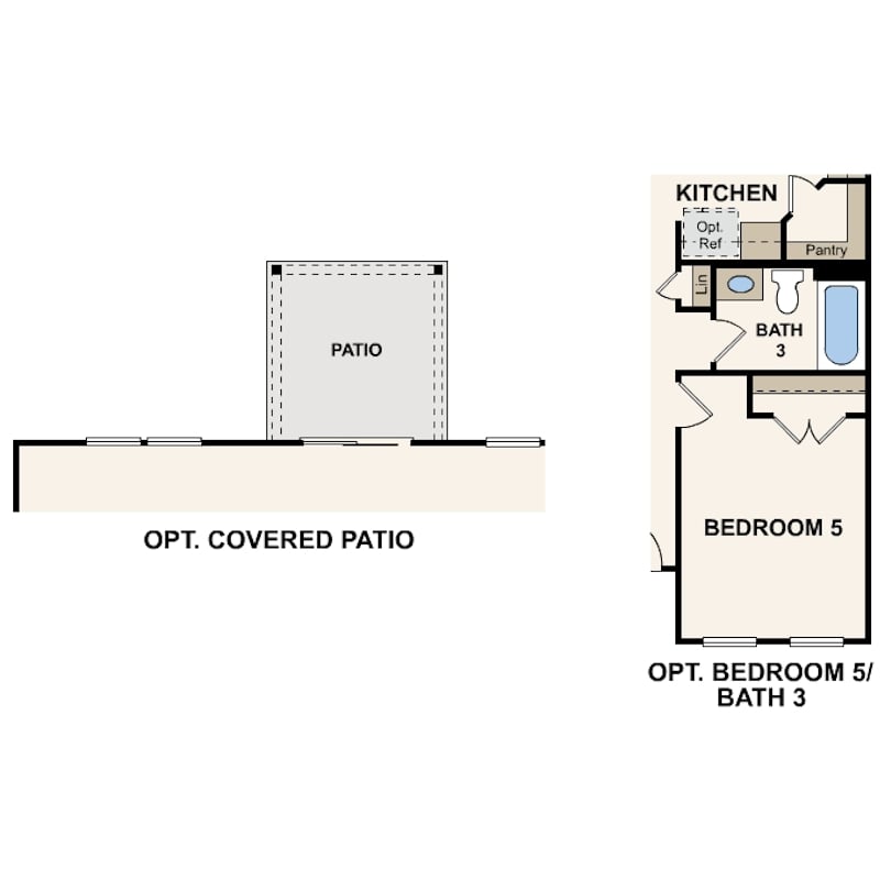 Woodruff II Floor Plan, First Floor Options