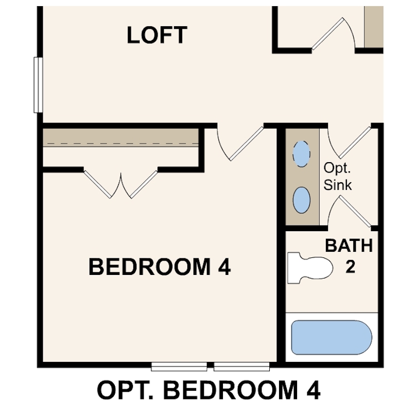 Woodruff II Floor Plan, Second Floor Options