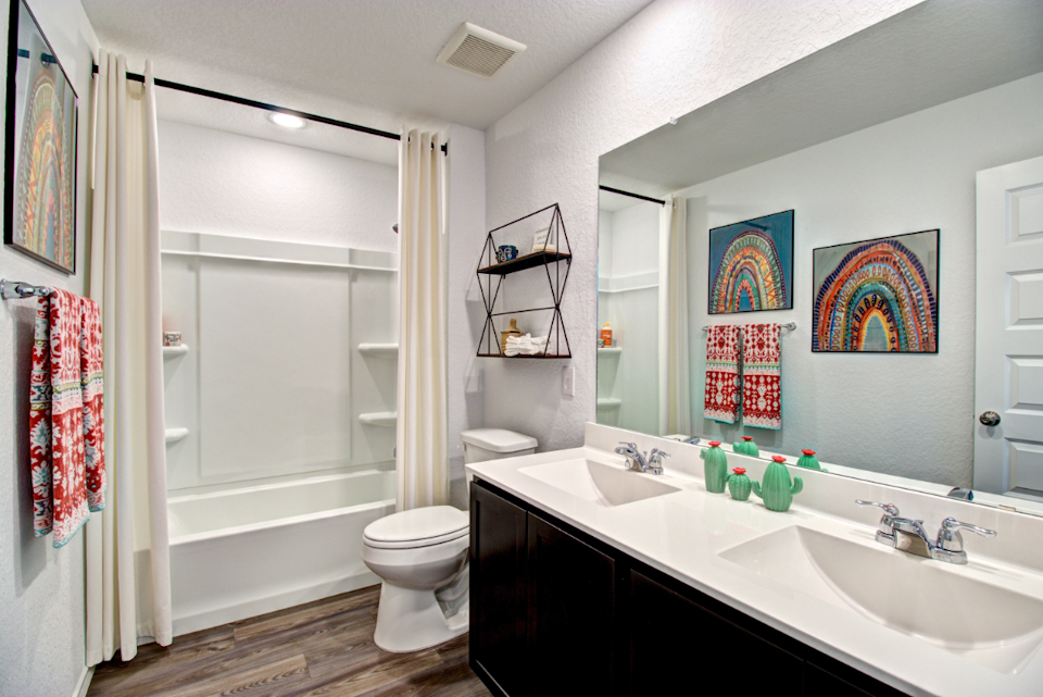 Gannett model Bathroom from Hacienda in San Antonio by Century Communities