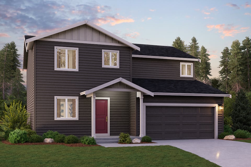 The Christy Elevation A - 2 Bay Garage at Mountain View Meadows