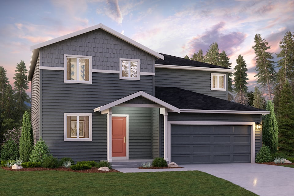 The Christy Elevation B - 2 Bay Garage at Mountain View Meadows