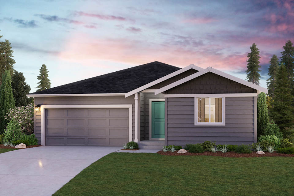 exterior of a new construction home in tumwater washington